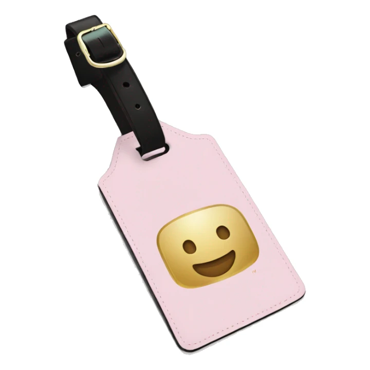 Light pink and gold luggage tag sticker