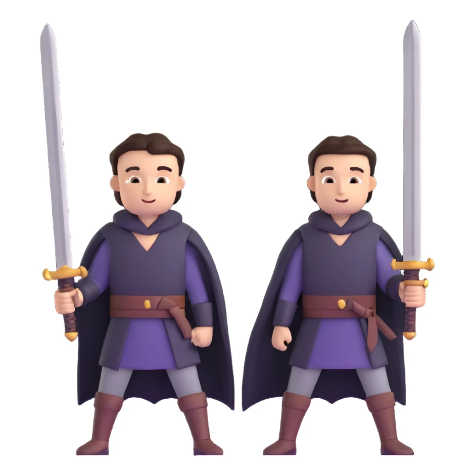 group of men with swords sticker