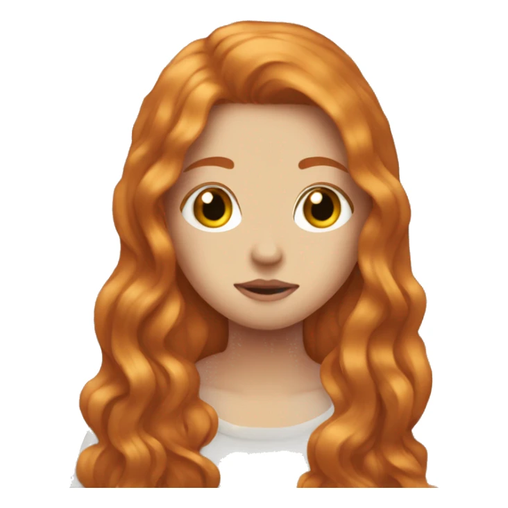Aesthetic Ginger girl straight thick hair drinking sticker