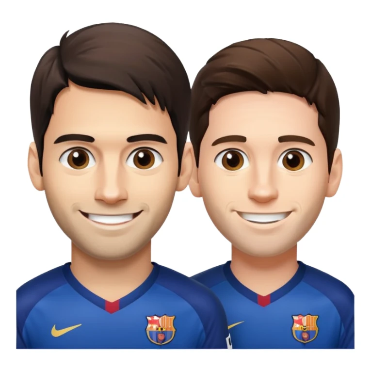 Football player kaka and Messi picture sticker
