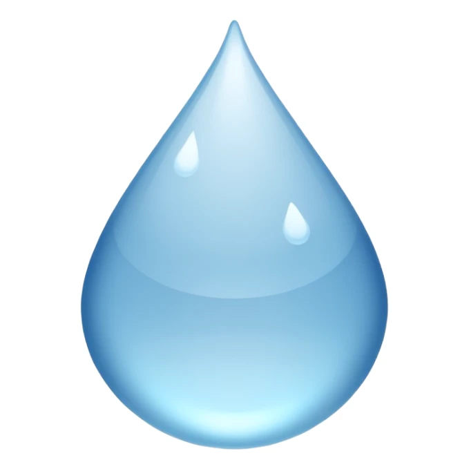 Gota de agua color blanco sticker