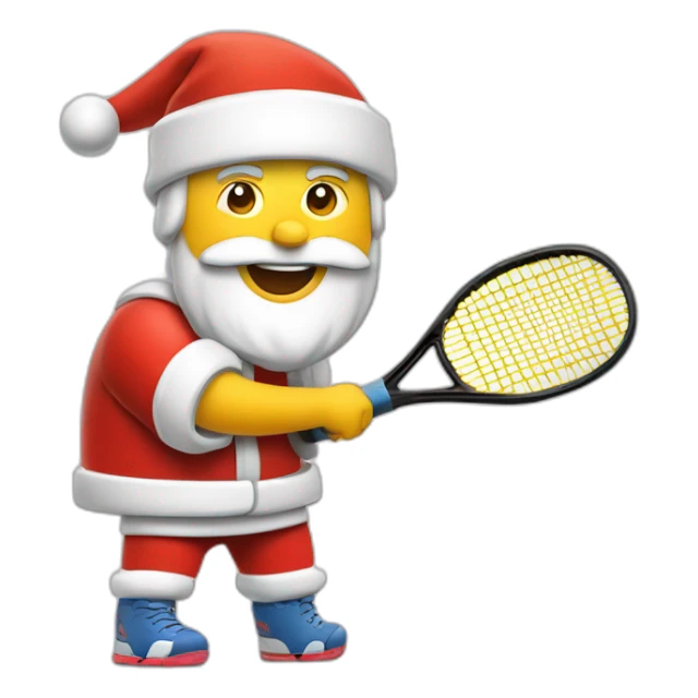 Le père Noël en train de jouer au padel sticker