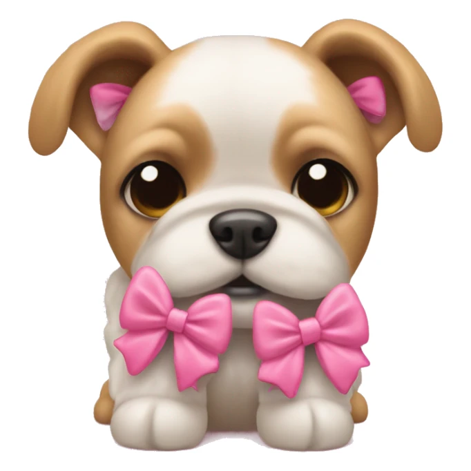 Ugg slippers with cute pink bows on a dog  sticker