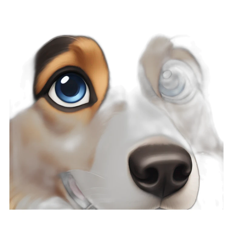 Bordercollie-with-blue-hazel-eyes sticker