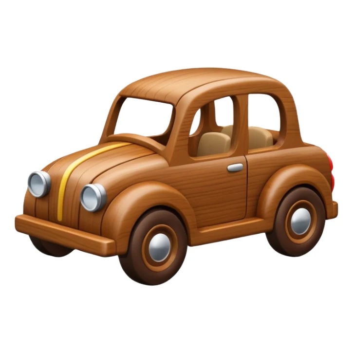 wood toy car no color only wood sticker