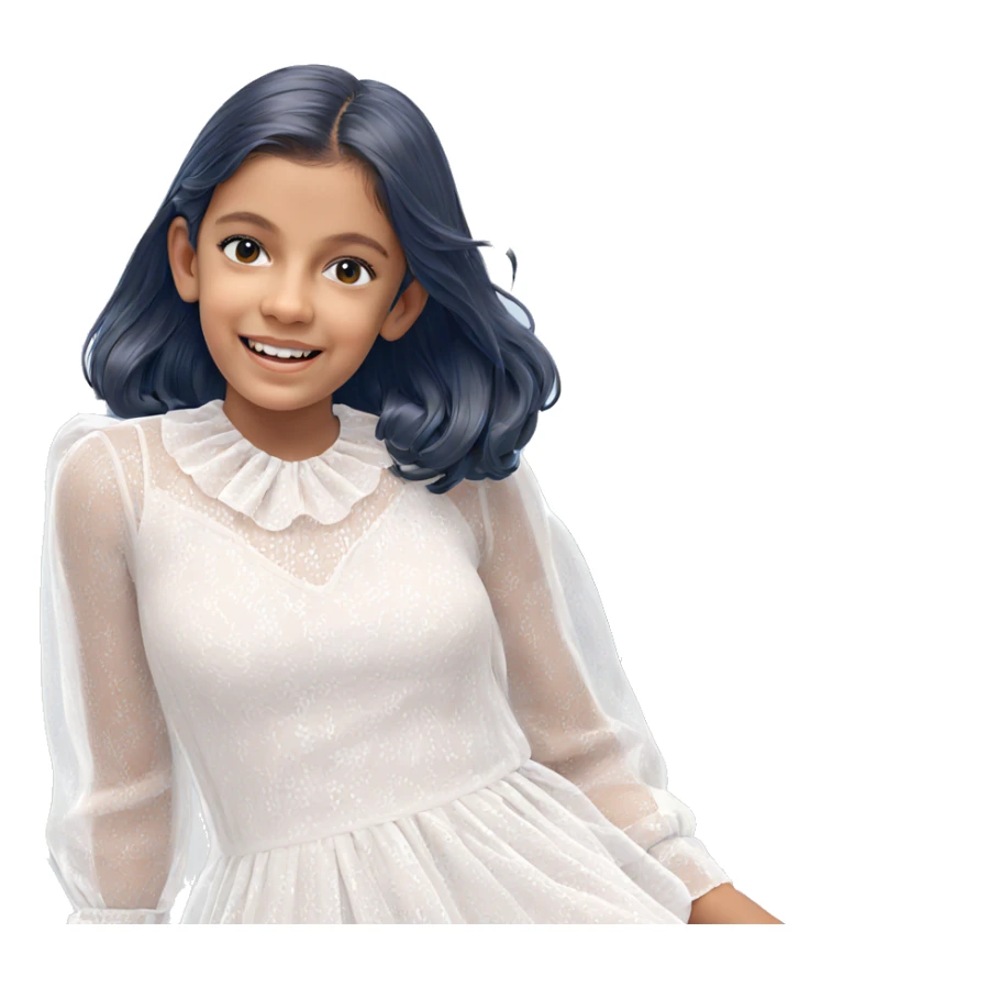 smiling girl in sheer dress sticker