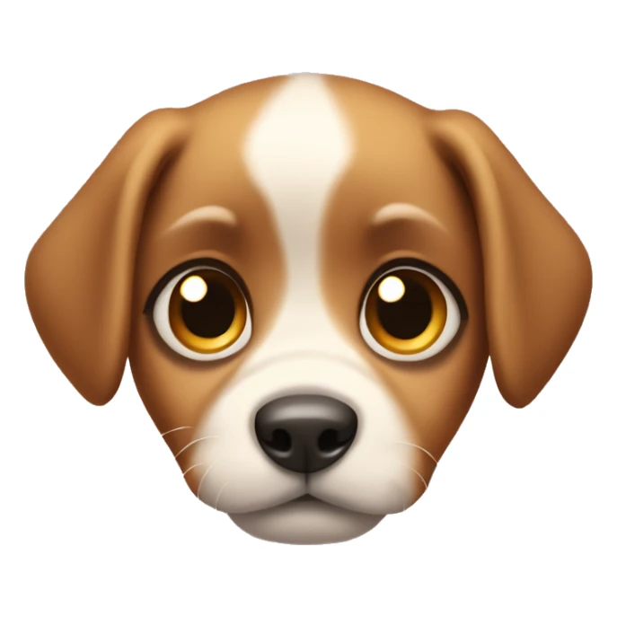Puppy with big eyes full of tears sticker