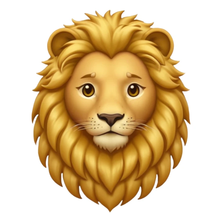 iOS lion with a human neck emoji sticker