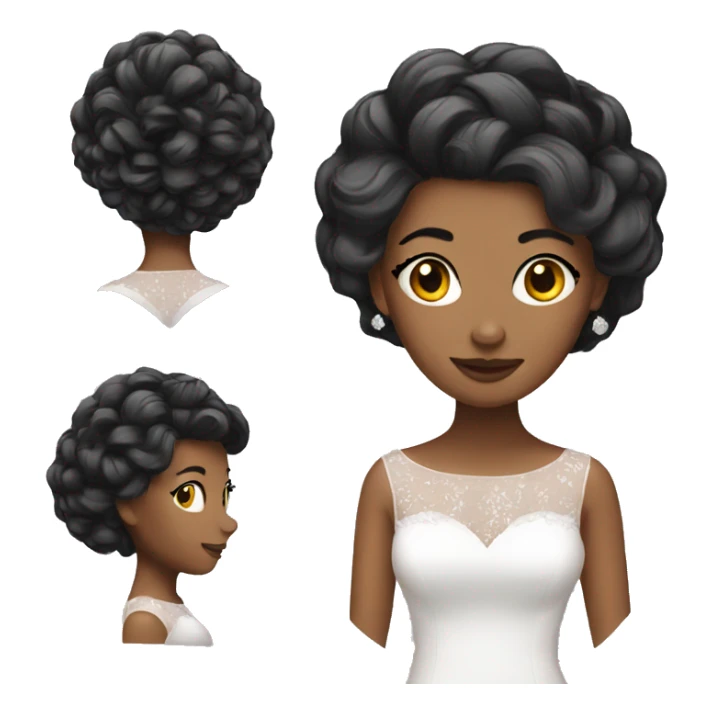 woman with wedding hairstyle sticker