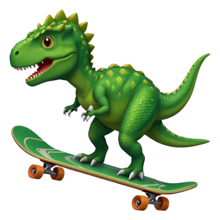 Dinosaur on a skateboard sticker