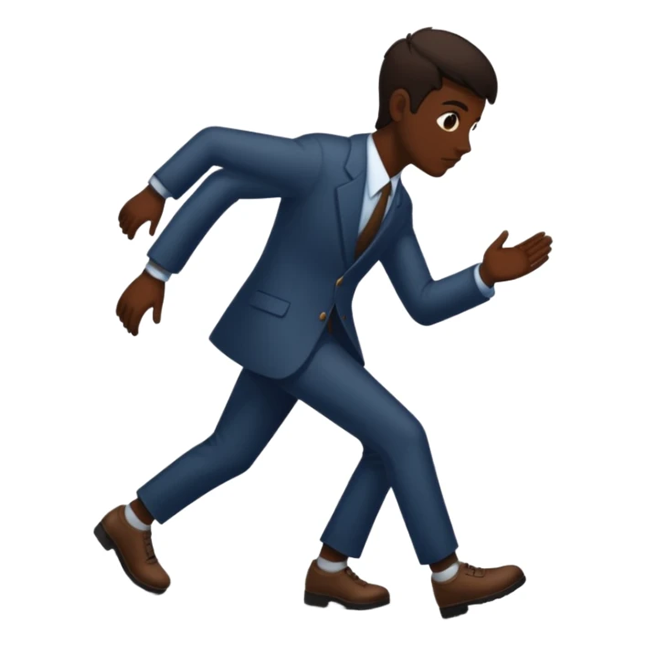 Character stepping out of their own shadow sticker