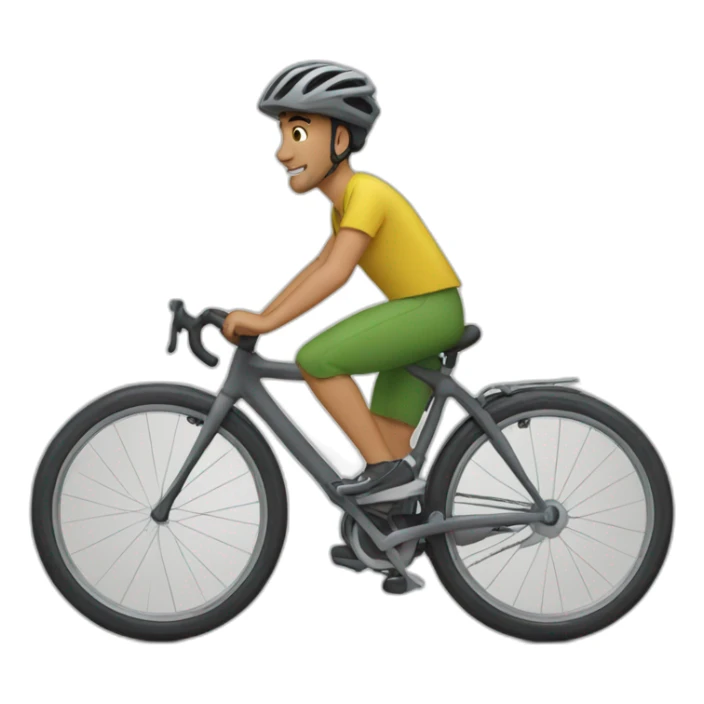 Julien sur un vélo de route sticker