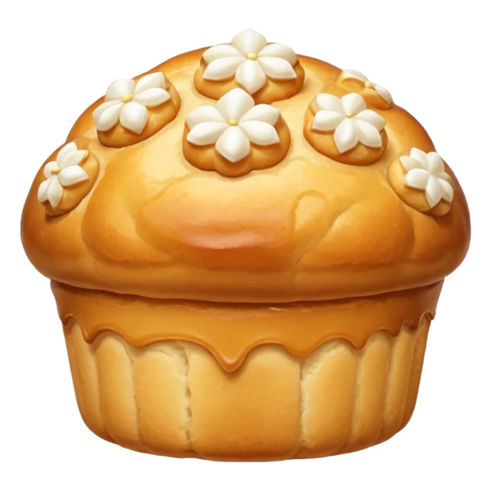 golden French chouquette pastry sticker