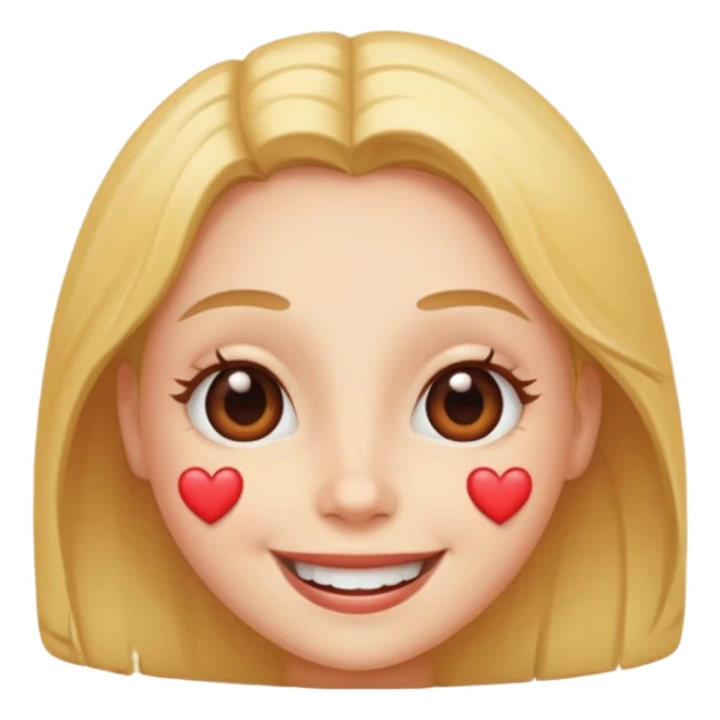 very happy face with heart eyes sticker