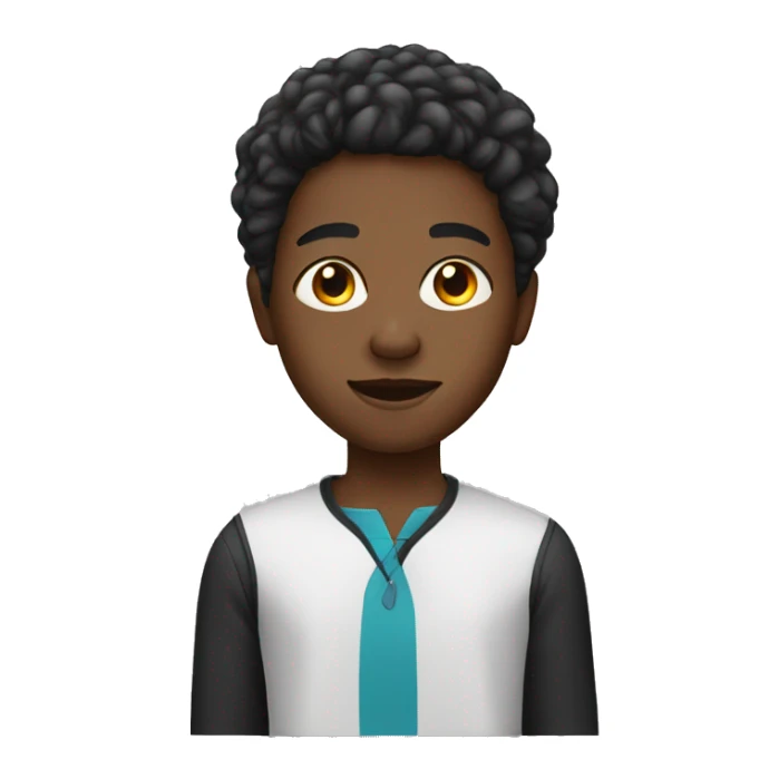 young black student with straight hair  sticker