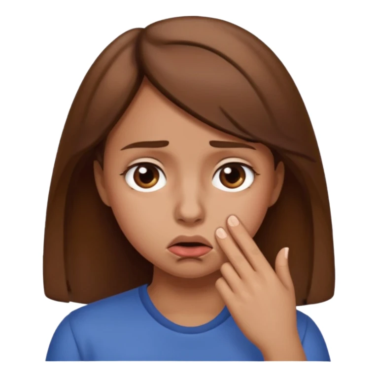 girl holding her nose because bad smell sticker