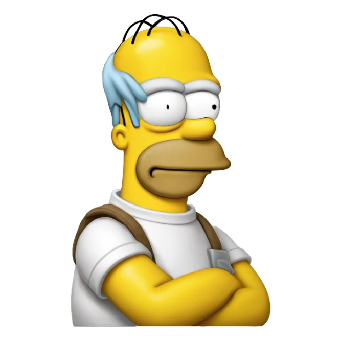 Homer Simpson, avec une facture dans la main sticker
