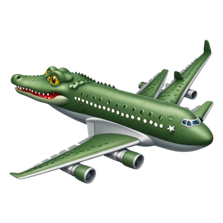 No pero un avions com cara de cocodrillo  i el cuerpo gris sticker