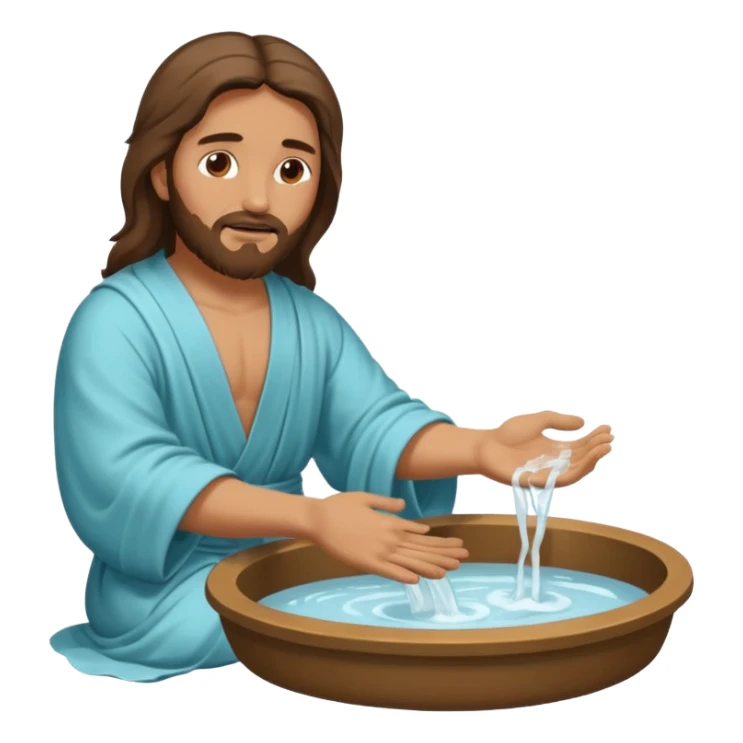 jESUS WASHING FEET sticker