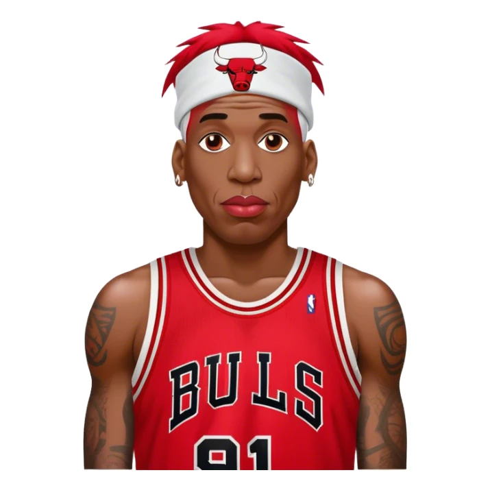 Dennis Rodman Chicago Bulls #91 sticker