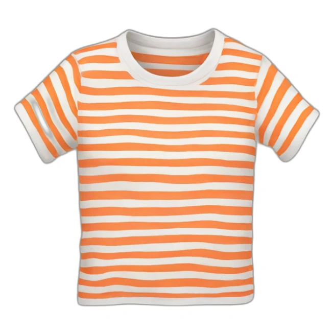 Orange and white striped t-shirt sticker