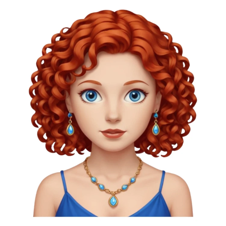 Rose DeWitt Bukater curly red hair sticker