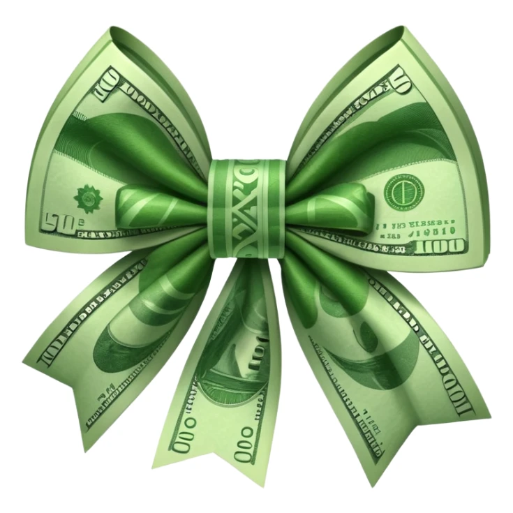 Can you make a bow made out of money  sticker