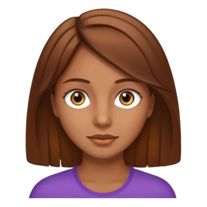 Tan skinned woman with brown hair hazel colored eyes. sticker