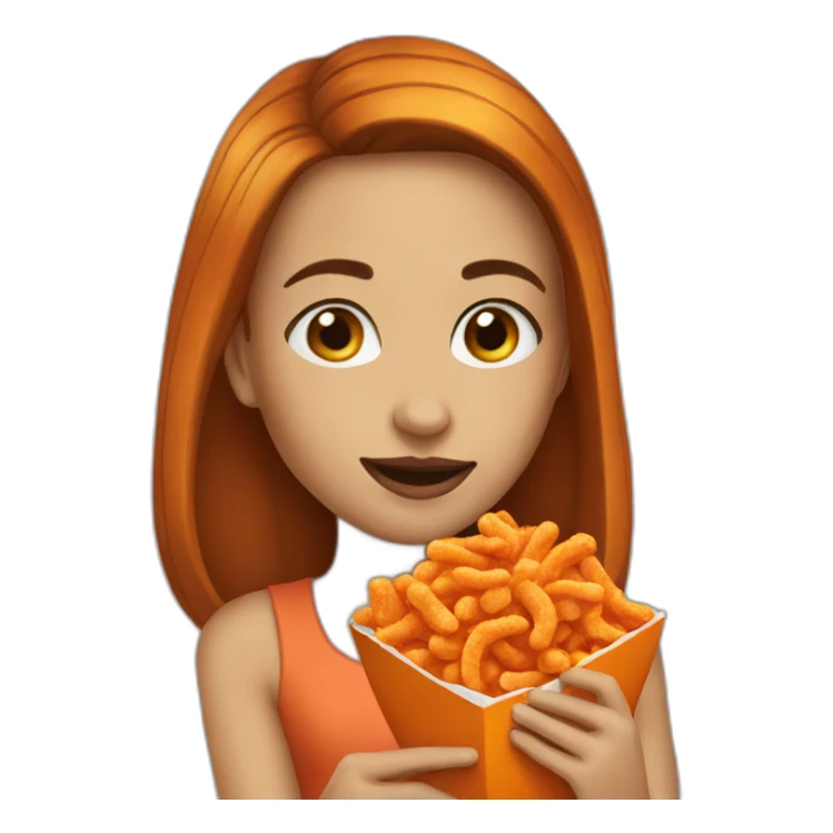 Girl-eating-cheetos sticker