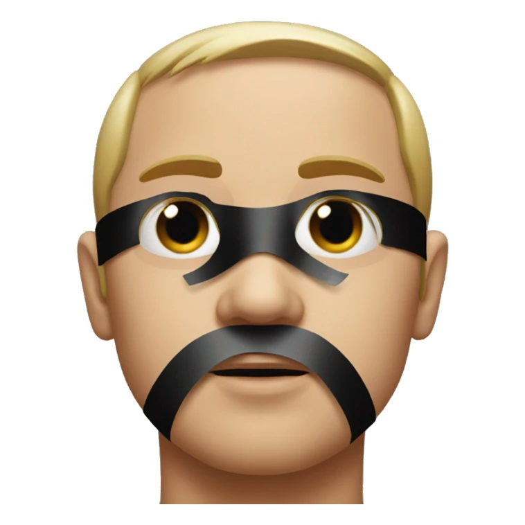 Man with black tape on his mouth  sticker