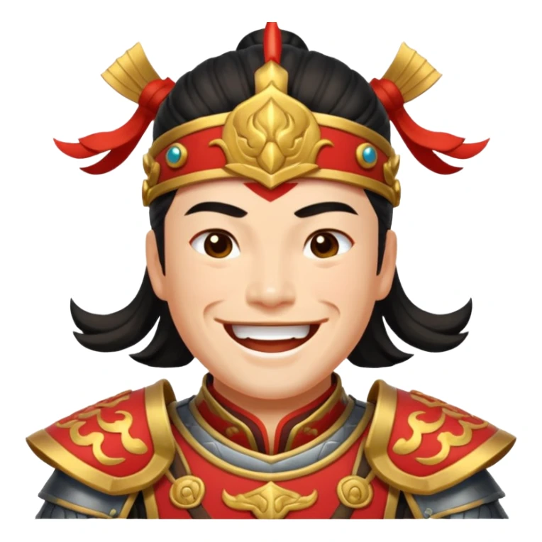 Laughing Lu bu from 3 kingdoms in discord emoji format  sticker