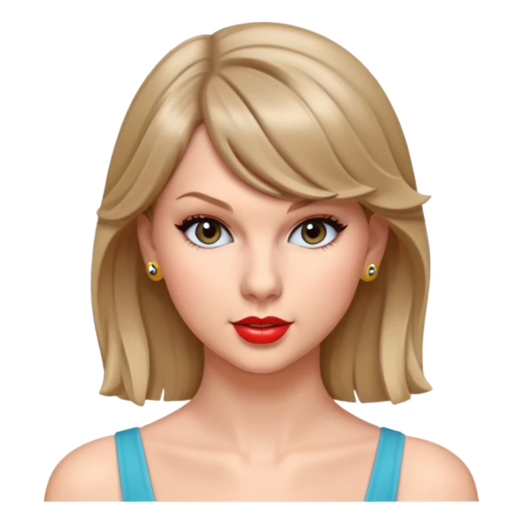 Taylor swift face in 3D sticker