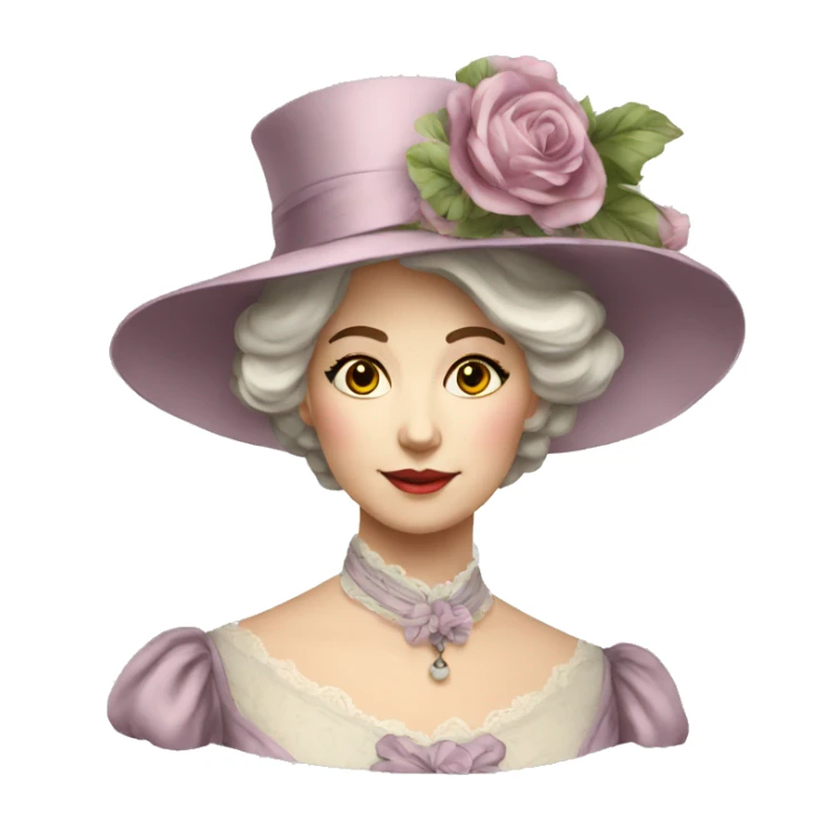 elegant victorian woman old sticker