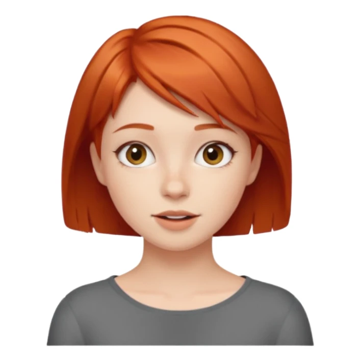 Прическа короткая Рыжая девушка, 21 год, славянка, выражение лица заигрывающее sticker