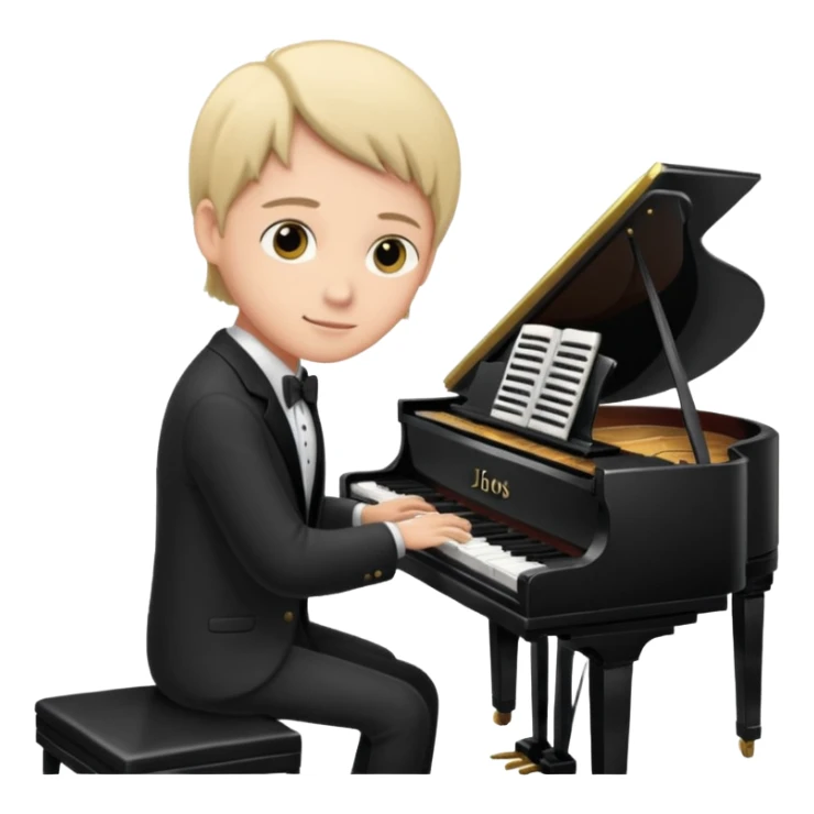 a pianist is playing the piano sticker