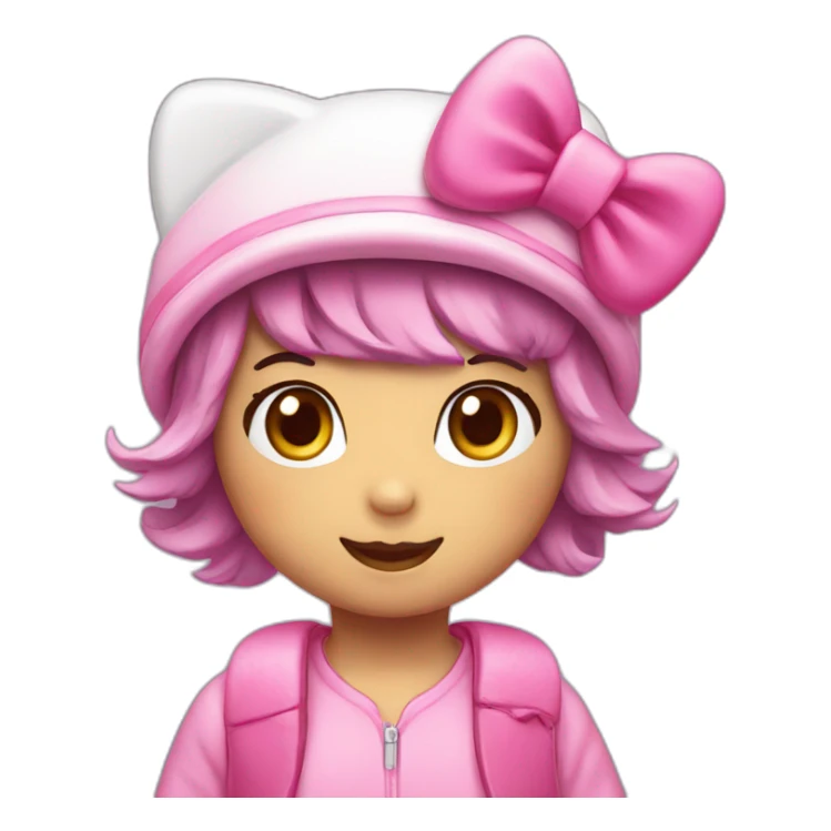 Hello kitty con gorro sticker