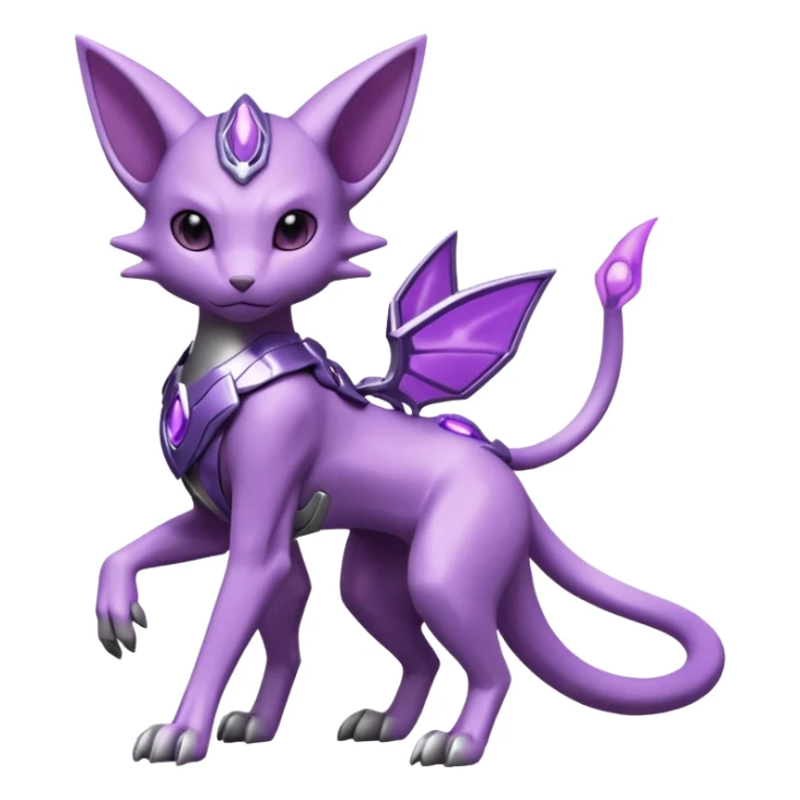 Miraidon-Genesect-Espeon-Mewtwo-Fakémon-hybrid-creature (full body)  sticker