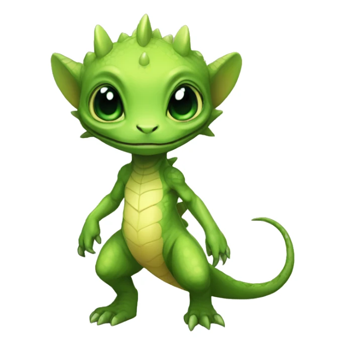 Chibi, Anthro-Sona-Lizard-Alien-Fakémon, Full Body sticker