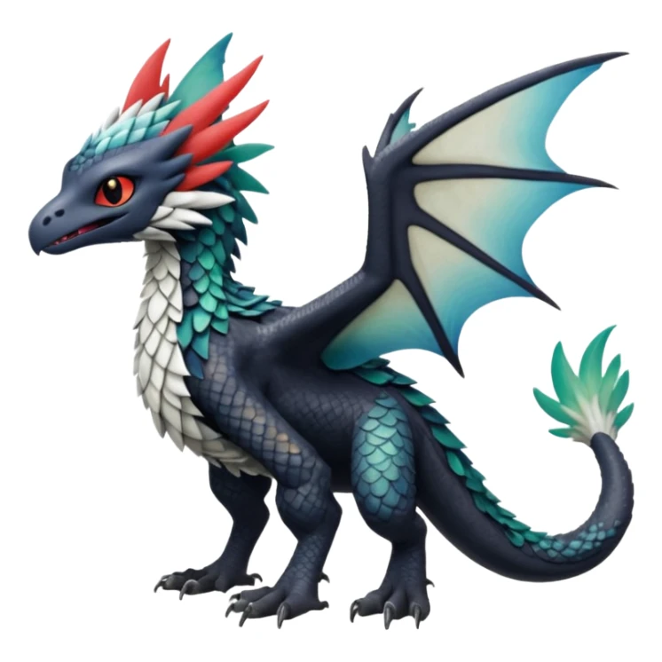 Toothless-Trico-Silvally-Fakémon-hybrid-creature (full body)  sticker