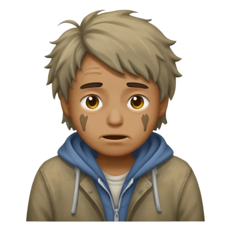 persona pobre sin dinero sucia maloliente  sticker