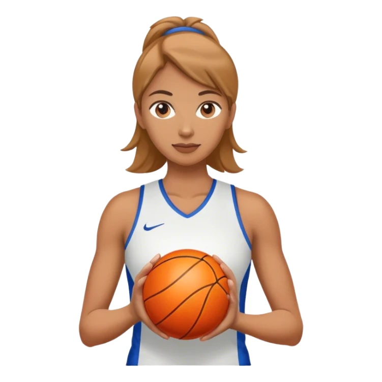 female sport coach holding ball sticker