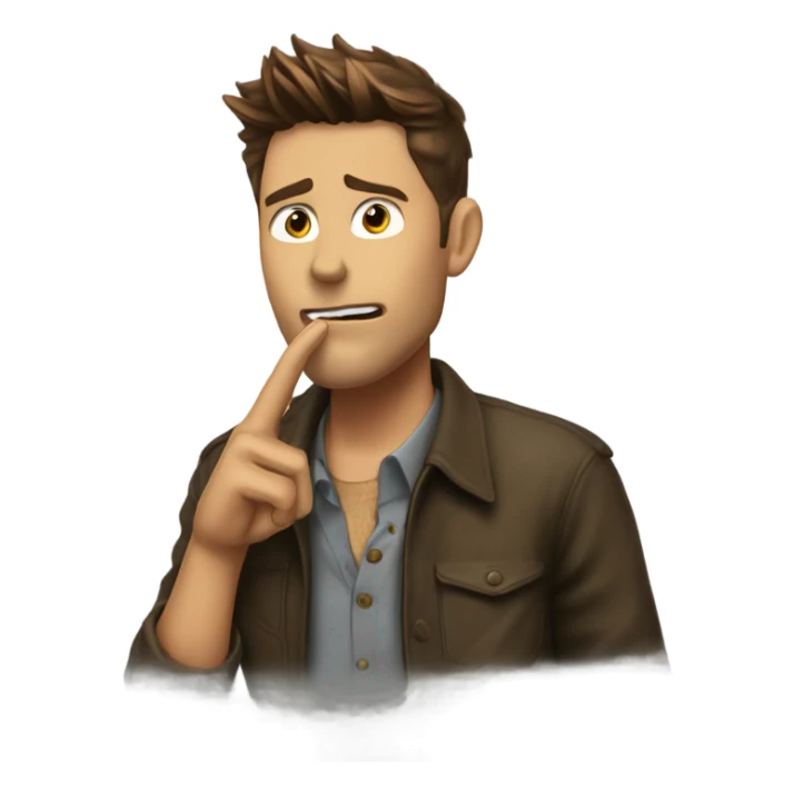 Dean Winchester blowing a kiss sticker