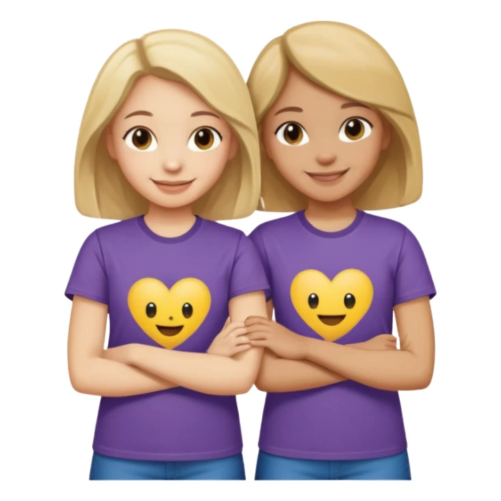 Two Girls with their arms around each other at summer camp sticker