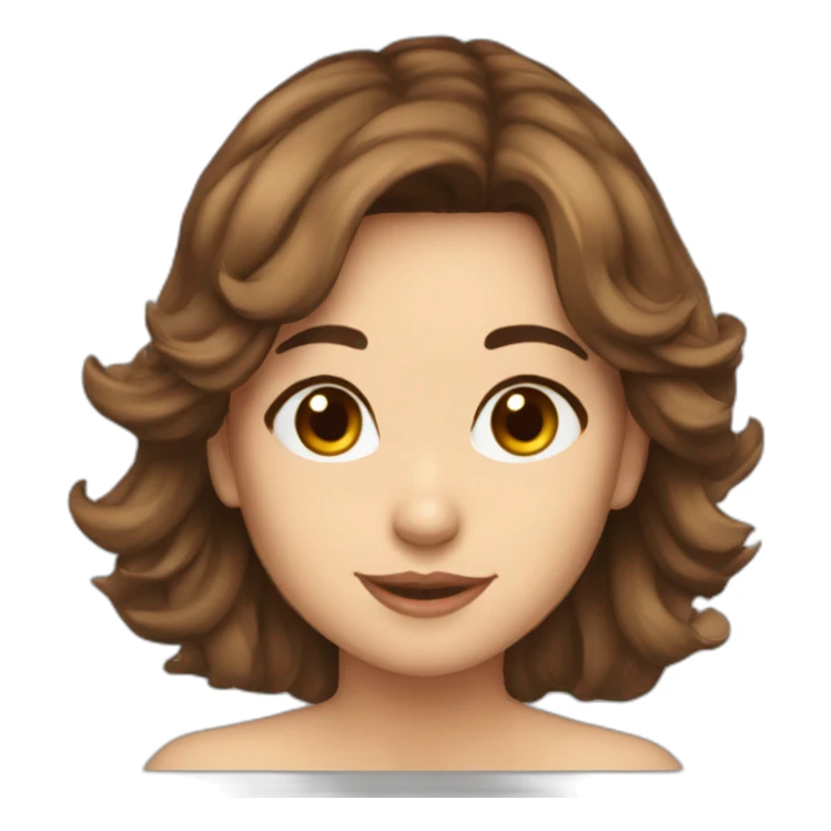 Thank you friend kiss brown hair sticker