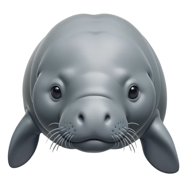 Cinematic realistic 3D Florida manatee in water  sticker