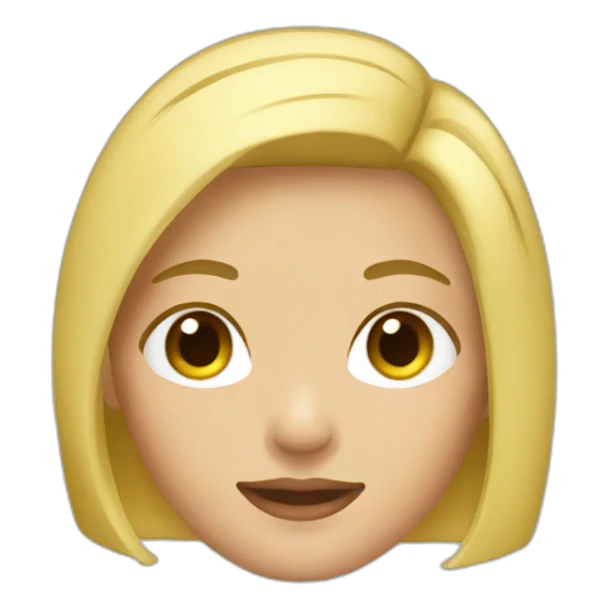 Blonde girl with bob cut sticker