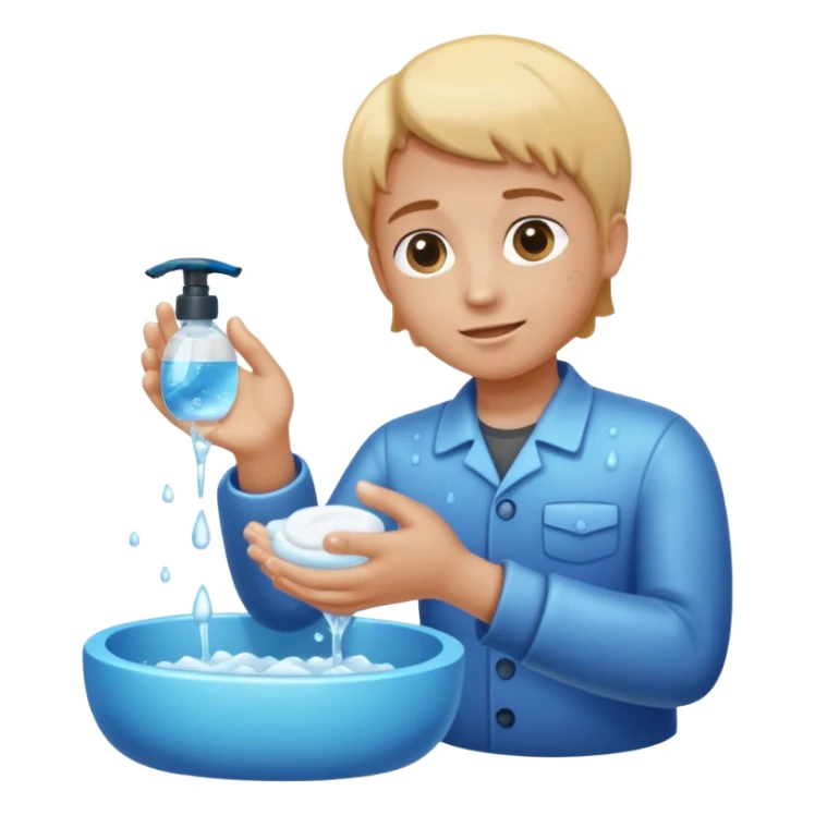 wash hands with soap and water sticker