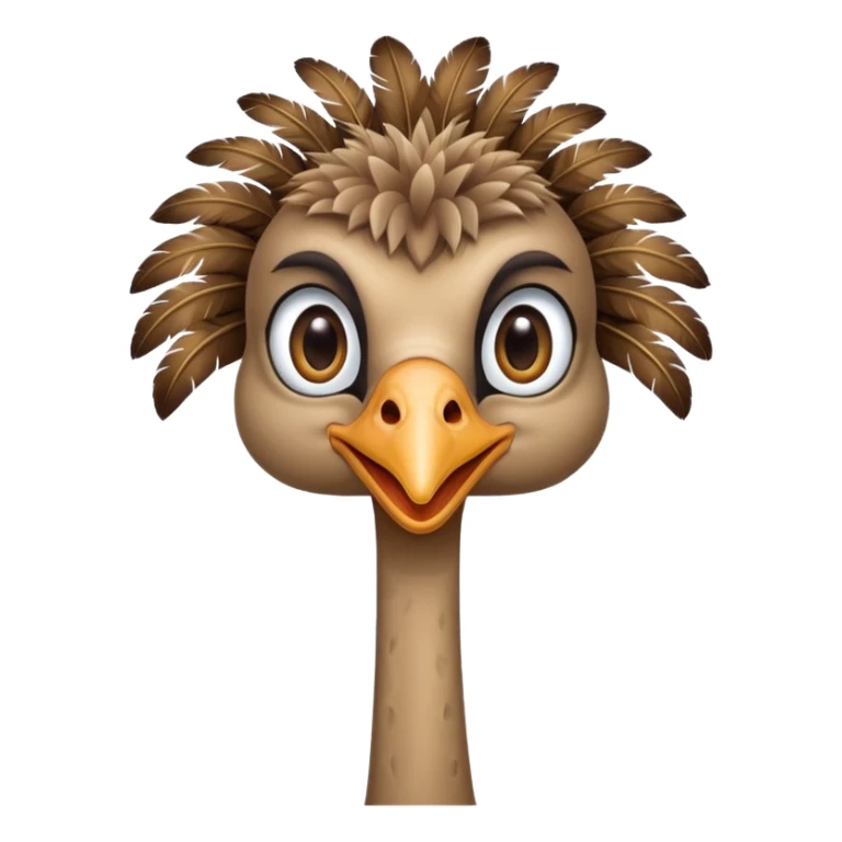 Je voudrais un emoji d'une autruche merci sticker