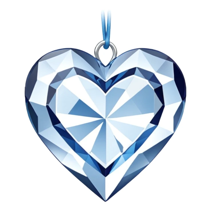 Hanging crystal heart suncatcher sticker