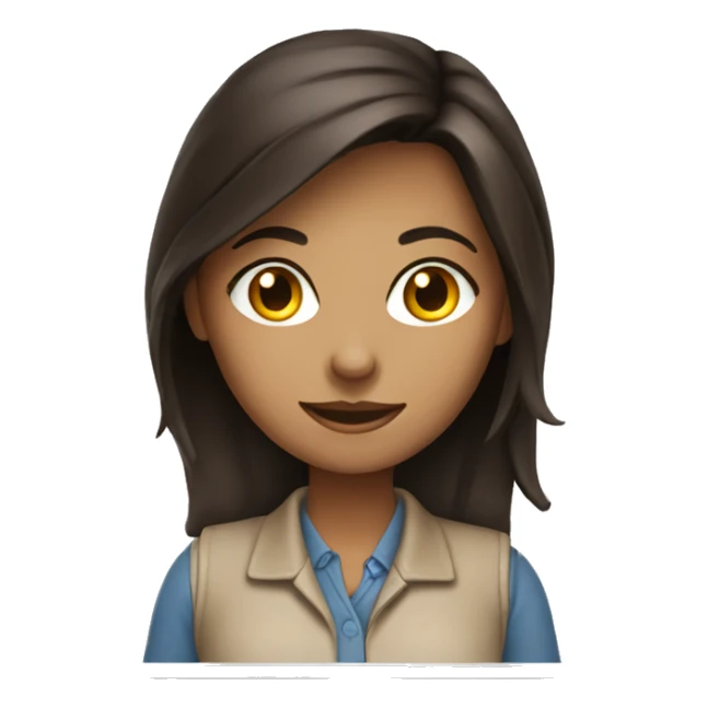 Brunette Girl Working at Laptop sticker